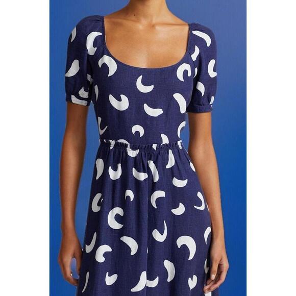 Ralph Lauren Dresses & Skirts - $498 Polo Ralph Lauren Abstract LinenTiered Midi Navy Women’s Dress Size 0